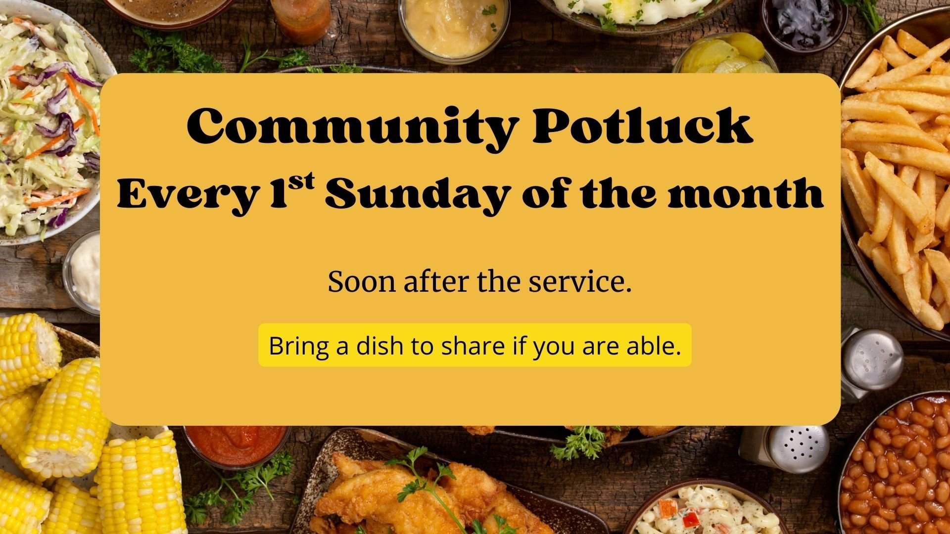 First Sunday Potluck  