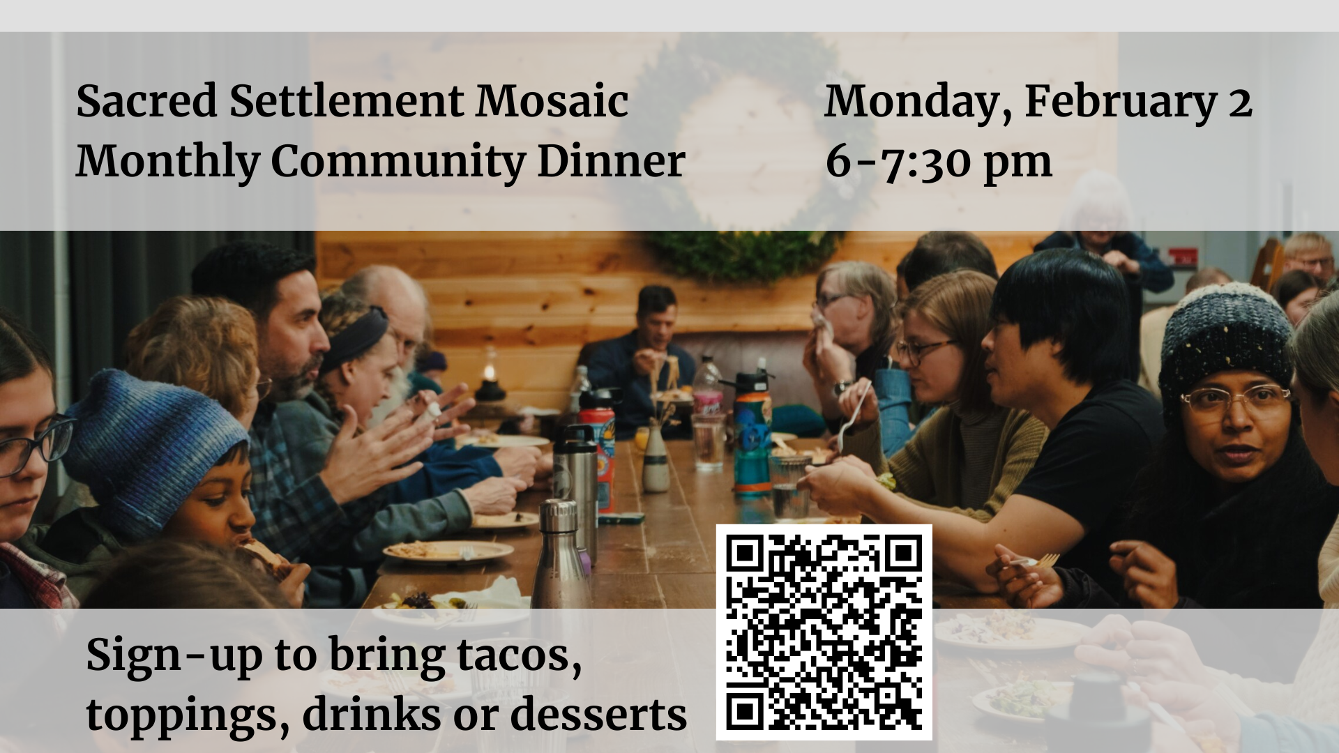 Sacred Settlement Mosaic Dinner