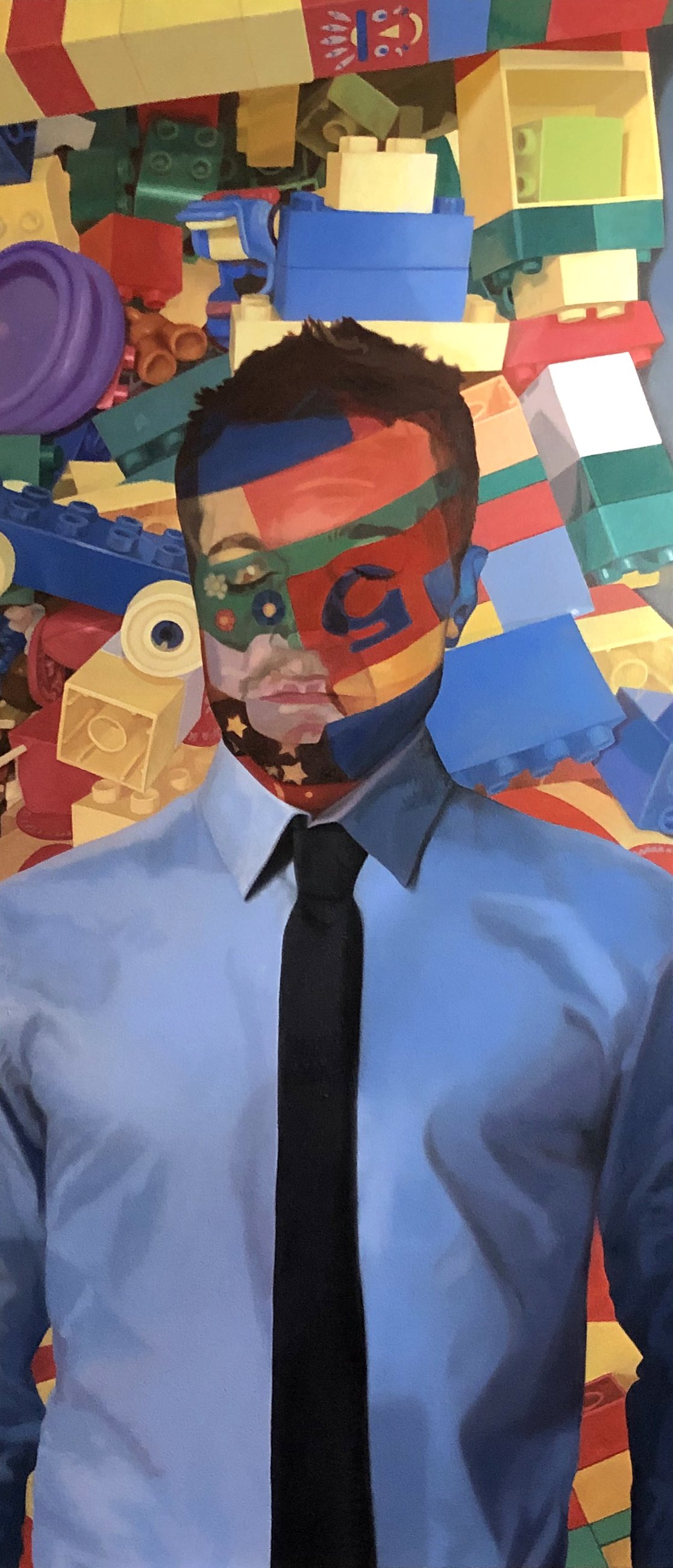  Wall, Oil on Canvas, 58” x 24”, 2019 