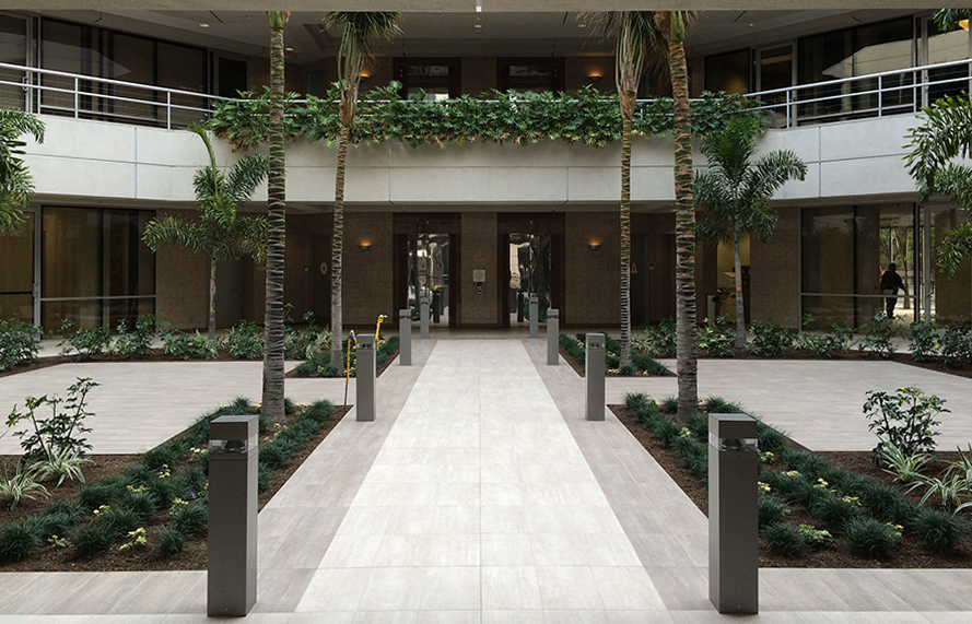 Pictured is the entrance to Chateau’s new offices and showroom. Currently the finishing touches are being applied in preparation for a mid-May occupancy.
