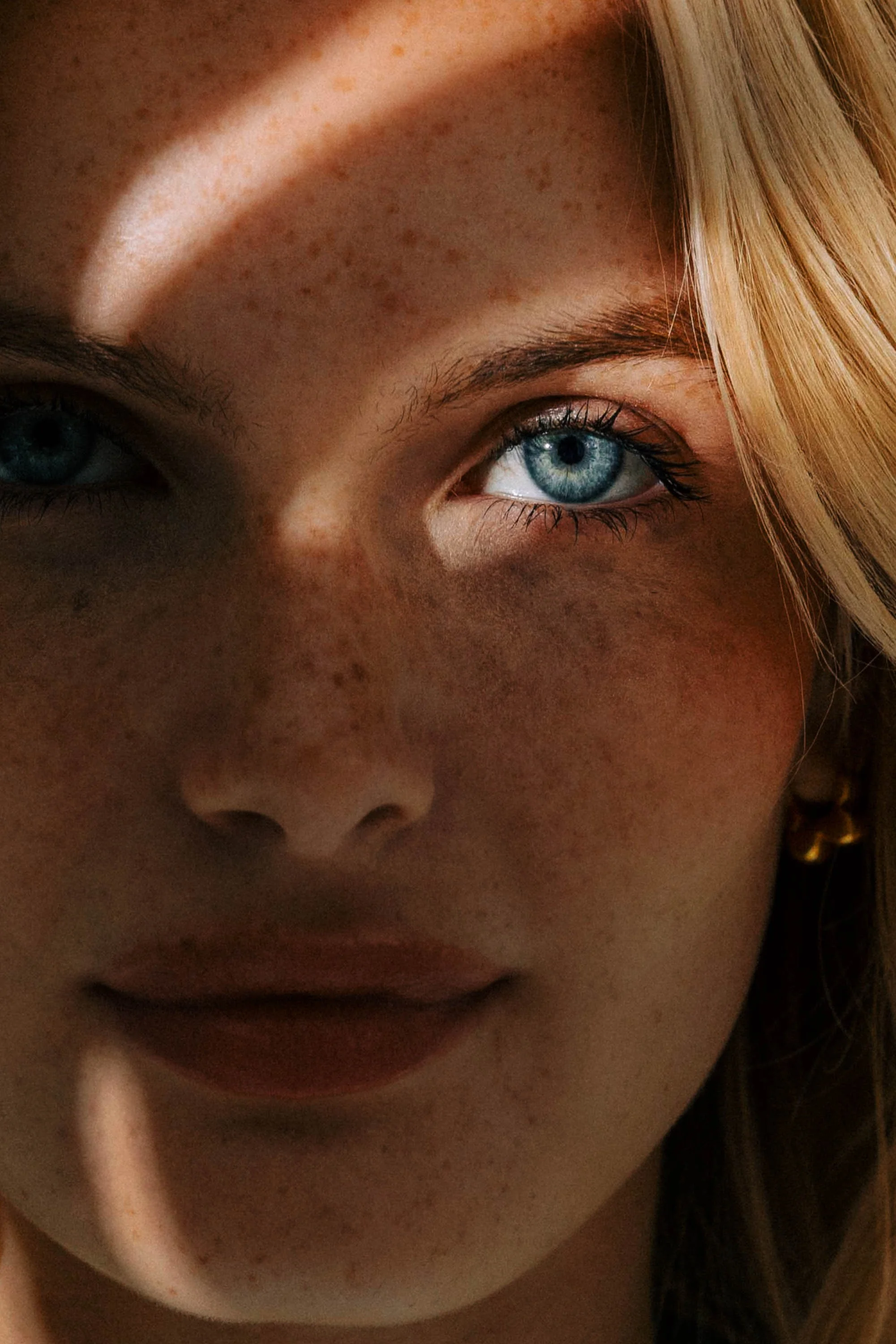 Close up portrait of Model Morgan Fletcher - Southern Tide campaign by Scott Wild
