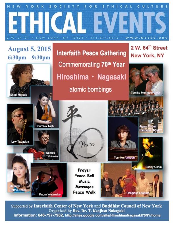 Interfaith Gathering Commemorating 70th Year of the Hiroshima and Nagasaki Atomic Bombings