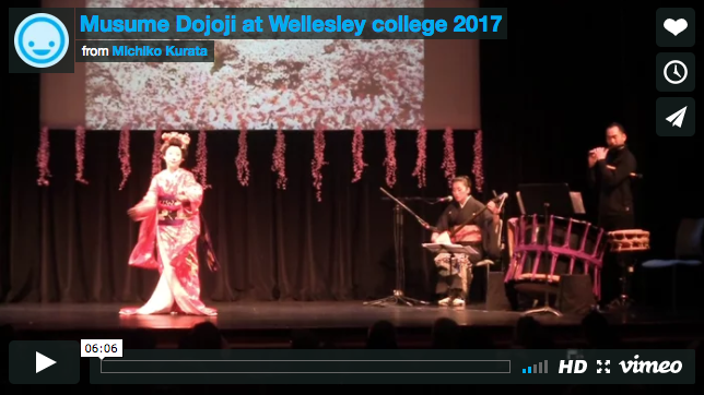 From Musume Dojoji @ Wellsley College from Michiko Kurata on Vimeo. Click here to watch the video!