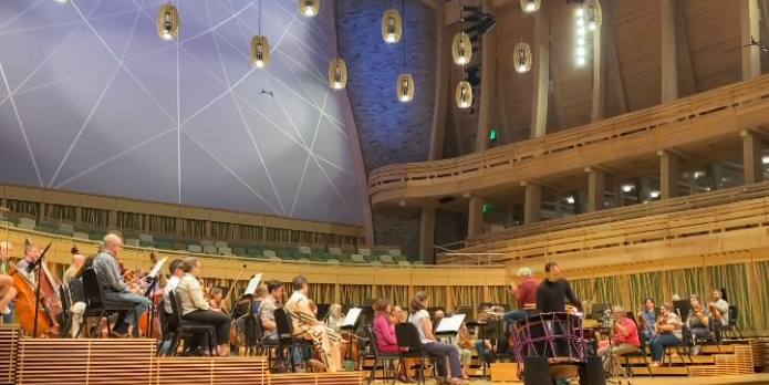   Photo from rehearsal with the Groton Hill Orchestra  