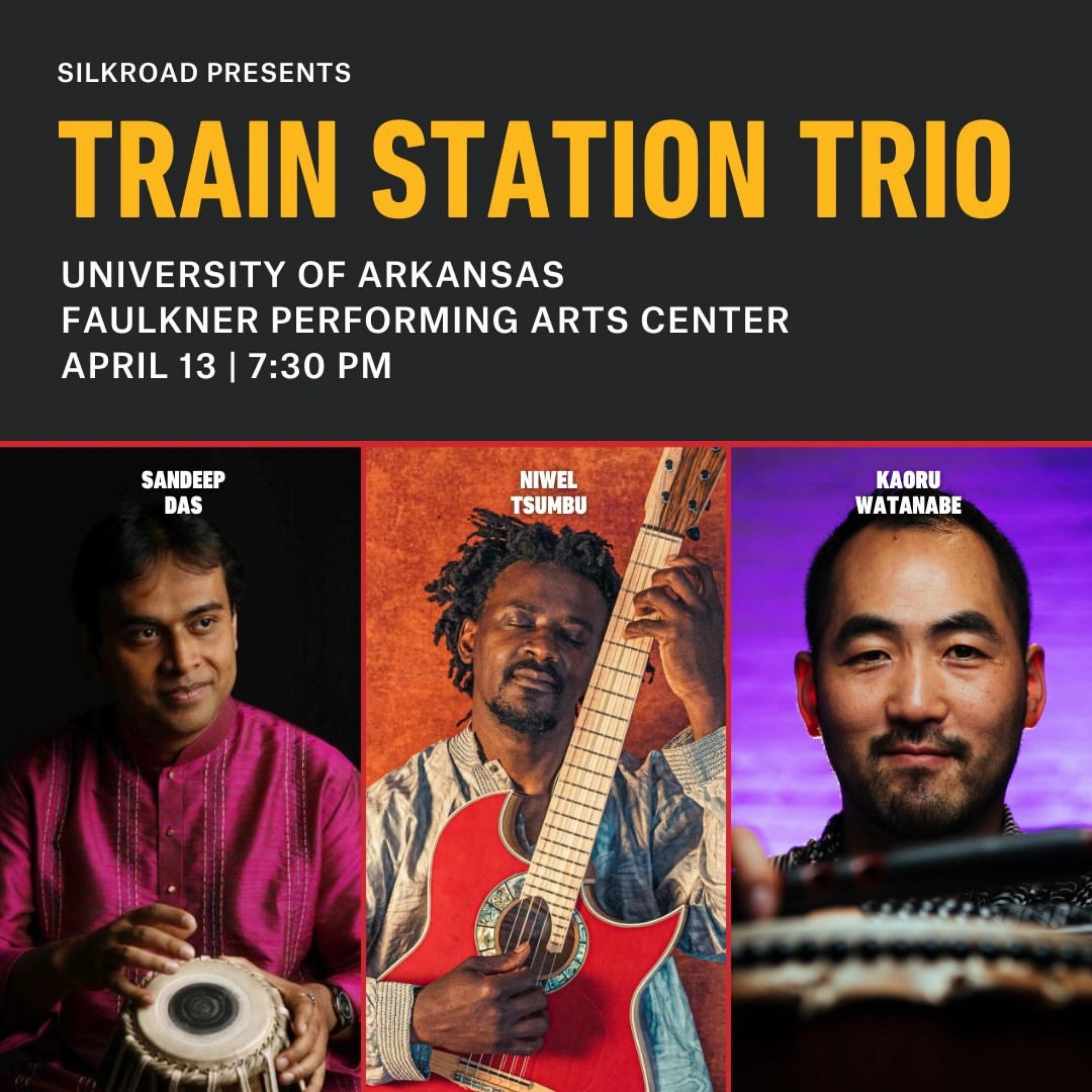 I love these two souls and excited to spend the next few days with them in Arkansas making music and spreading the message!

#Repost @silkroadproject
・・・
All aboard! Mark your calendars for April 13th as the Train Station Trio, featuring our talented