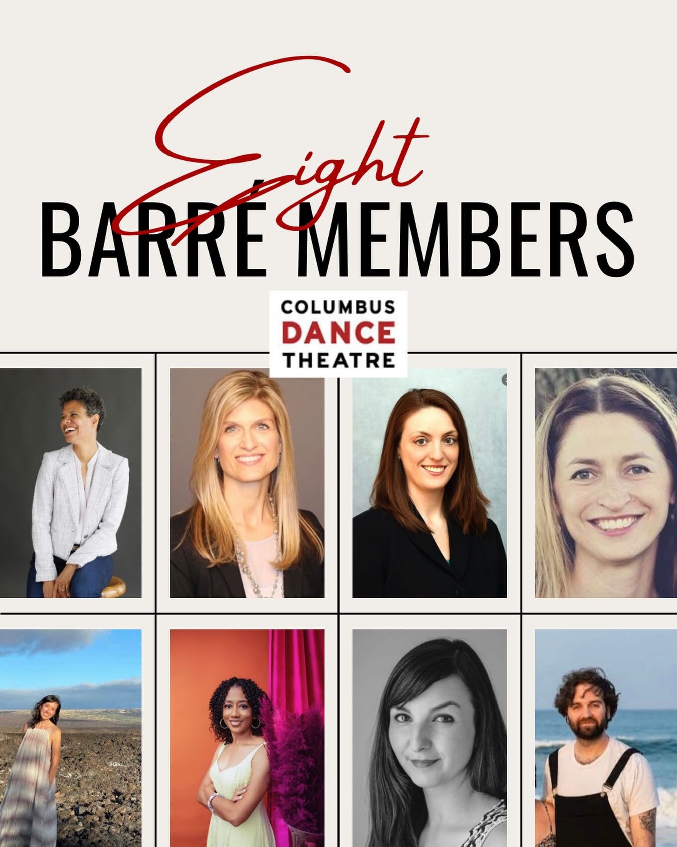 Eight CDT Barre Members:

Behind almost every performance and event is a dedicated group working behind the scenes. Our eight CDT Barre Members play an essential role in planning and supporting many of the events our community enjoys throughout the y