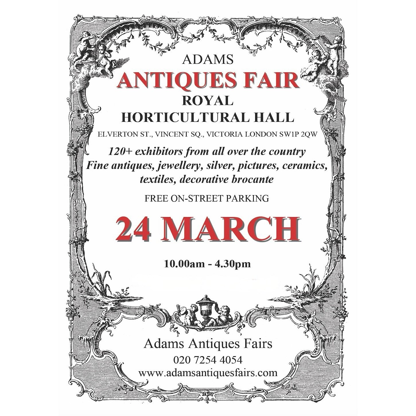 March Adams Antiques Fair at @the_rhh ✨ Tickets are now available online👇
https://HortiMarch2024.eventbrite.co.uk

All remaining dates for 2024 ~ 
24 March
21 April 
19 May
9 June
7 July
8 September 
6 October 
3 November 
8 December 

10am ~ 4.30pm