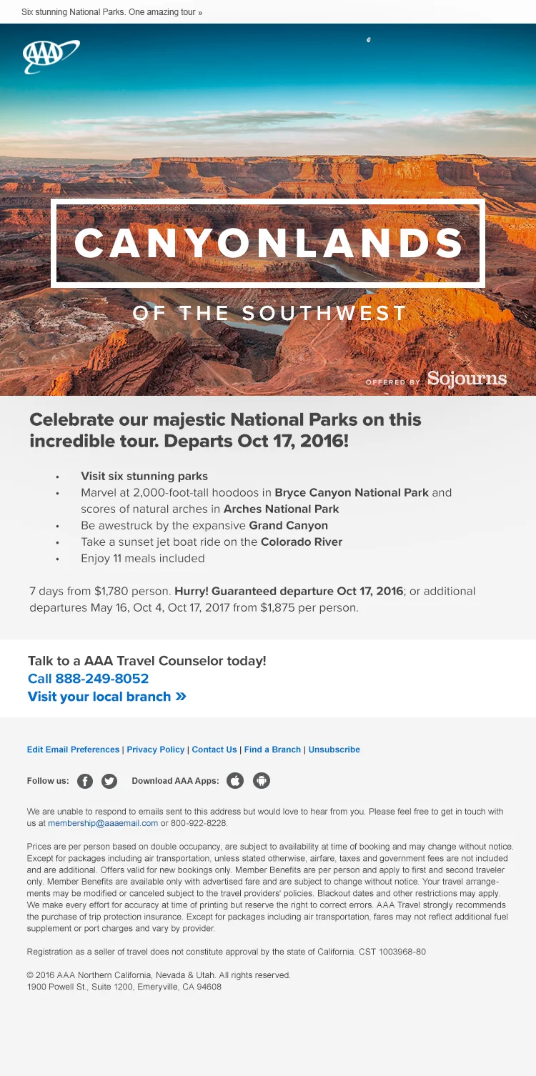 This email sold out the last two remaining spots on the Canyonlands trip within 24 hours of launch.&nbsp;&nbsp;