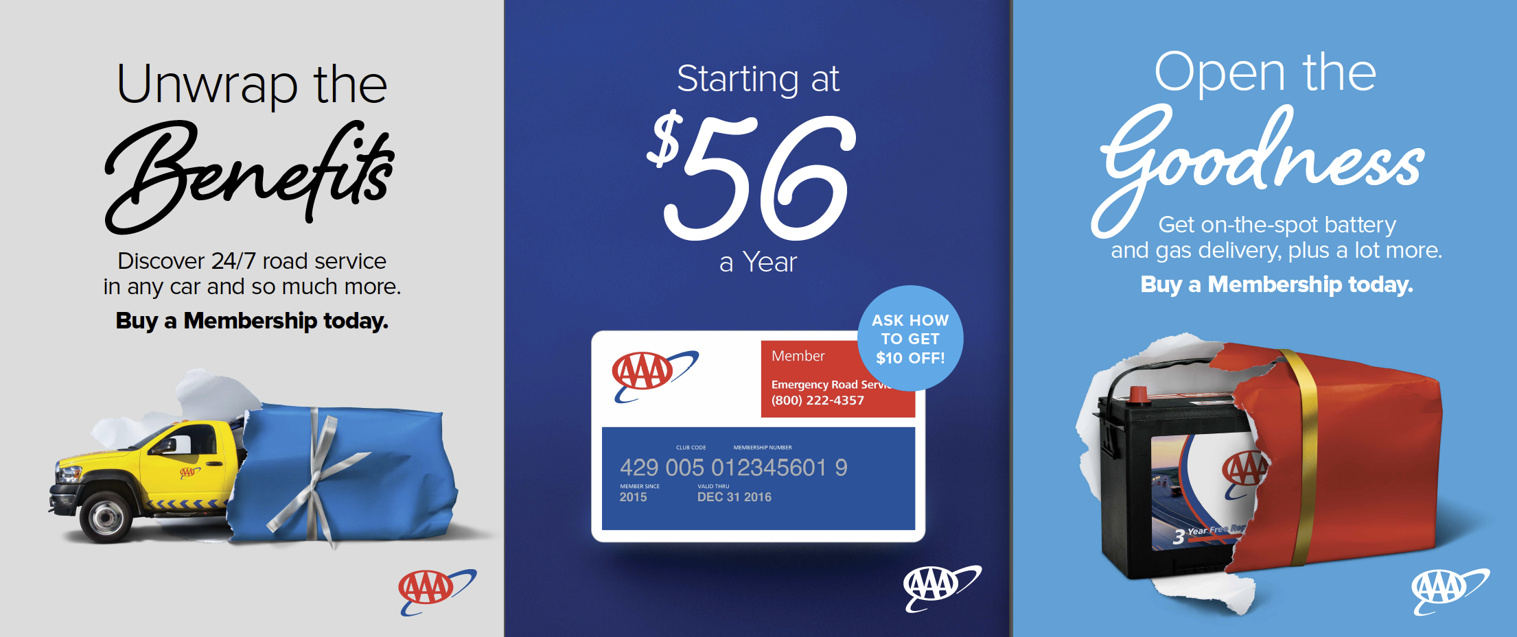 Posters inside AAA branches