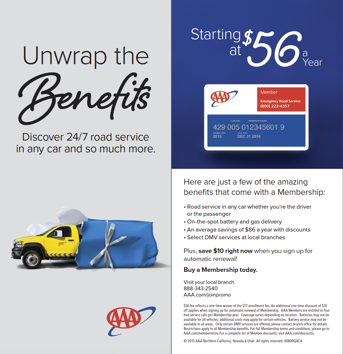 Brochure inside AAA branches