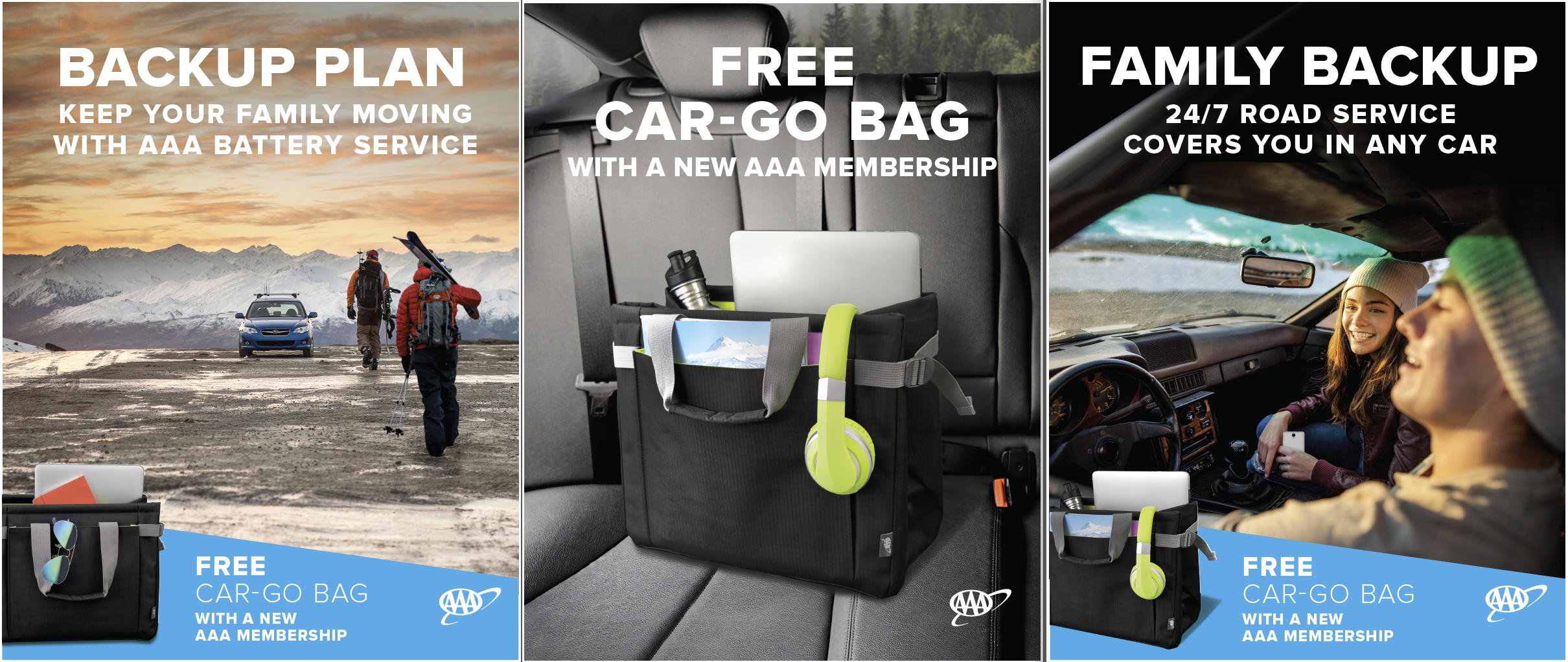 Posters inside AAA branches