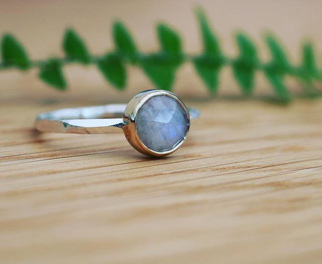 A particularly beautiful moonstone heading to its new owner today. Set in eco gold on an eco-silver band. Always a favourite and each stone unique in its own way 😍