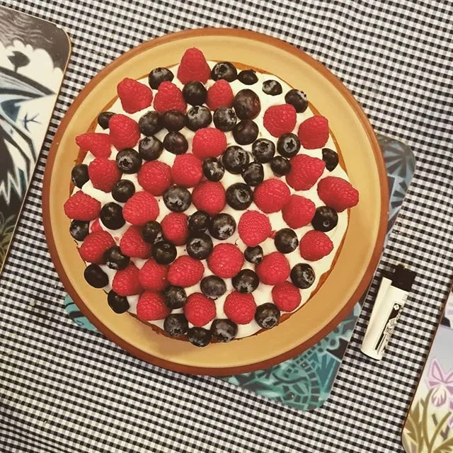 Delphie's birthday cake from the weekend. Forest &amp; Fawn started when I was pregnant and now she's 7! Which means Forest &amp; Fawn is 7 too! Where on earth does the time go. A lot of jewellery has been designed, made, sold and worn in that time ❤