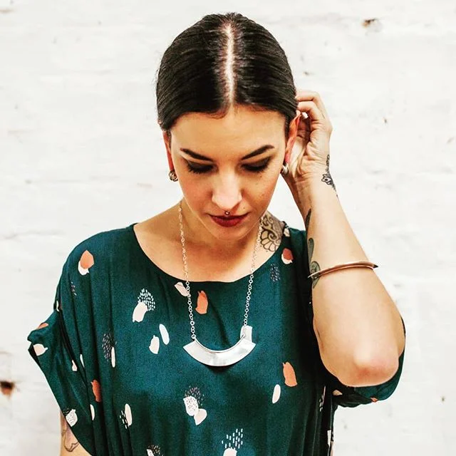 Here's @rjorge.89 looking amazing in our Saturn bib necklace. This was getting lots of attention at last weekends market so there will be a few on the bench this week to make sure they are available over the next few weekends @madeinbristolshops gift