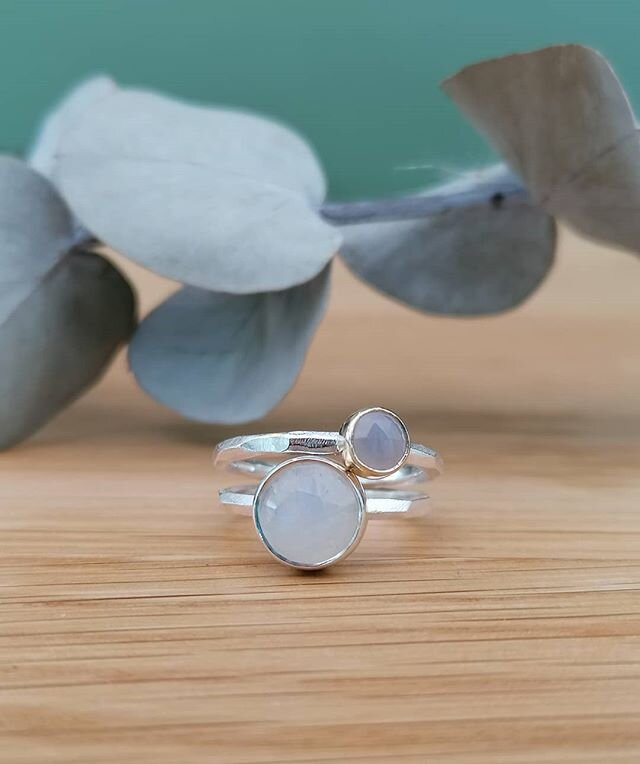 Well it's certainly been a while since I managed to get a photo on the grid! Here's a couple of rings I've had the pleasure of working on recently. The ring on the top is a rose cut moonstone set in gold on a silver band, and the one underneath is a 