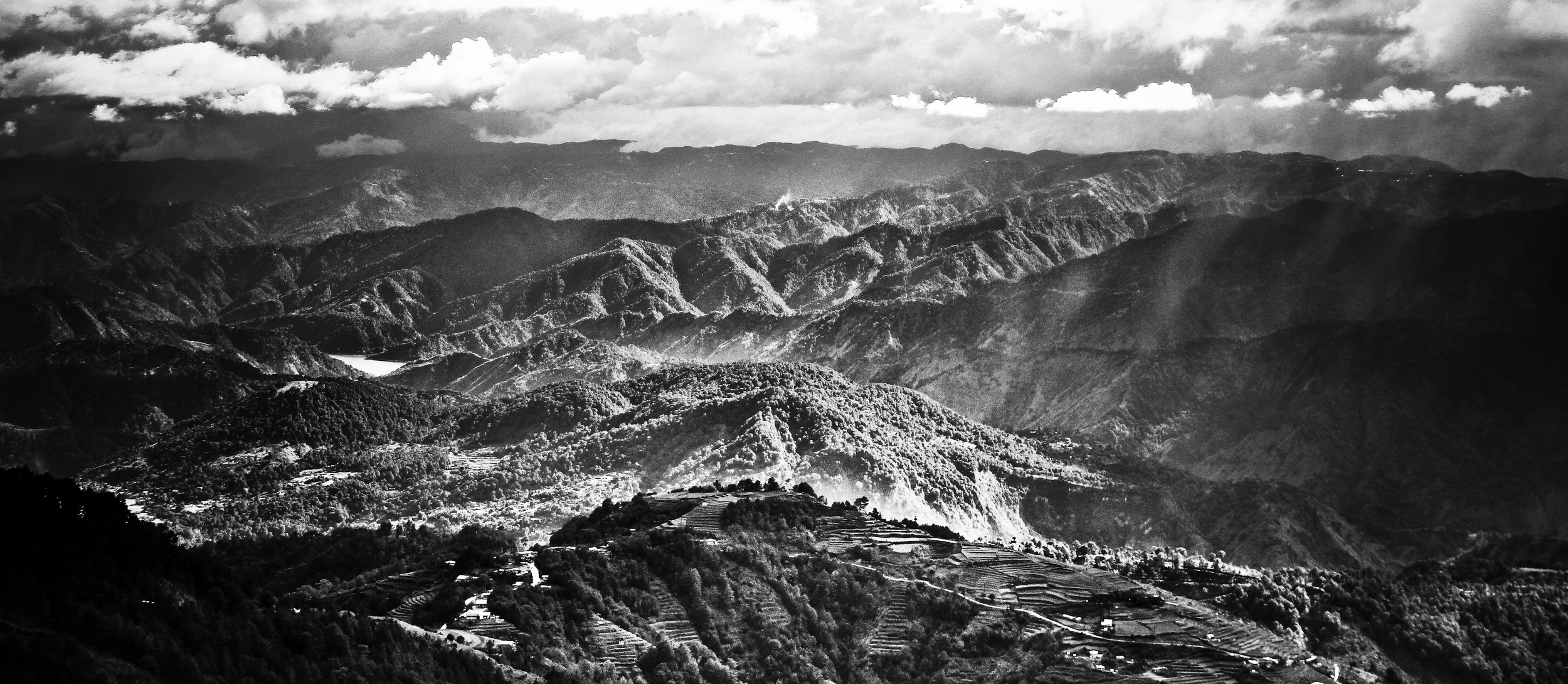 The Cordillera Mountain Range, the highest mountain range in the Philippines whose inhabitants are closely-related ethnic minorities. Kabayan, Benguet.