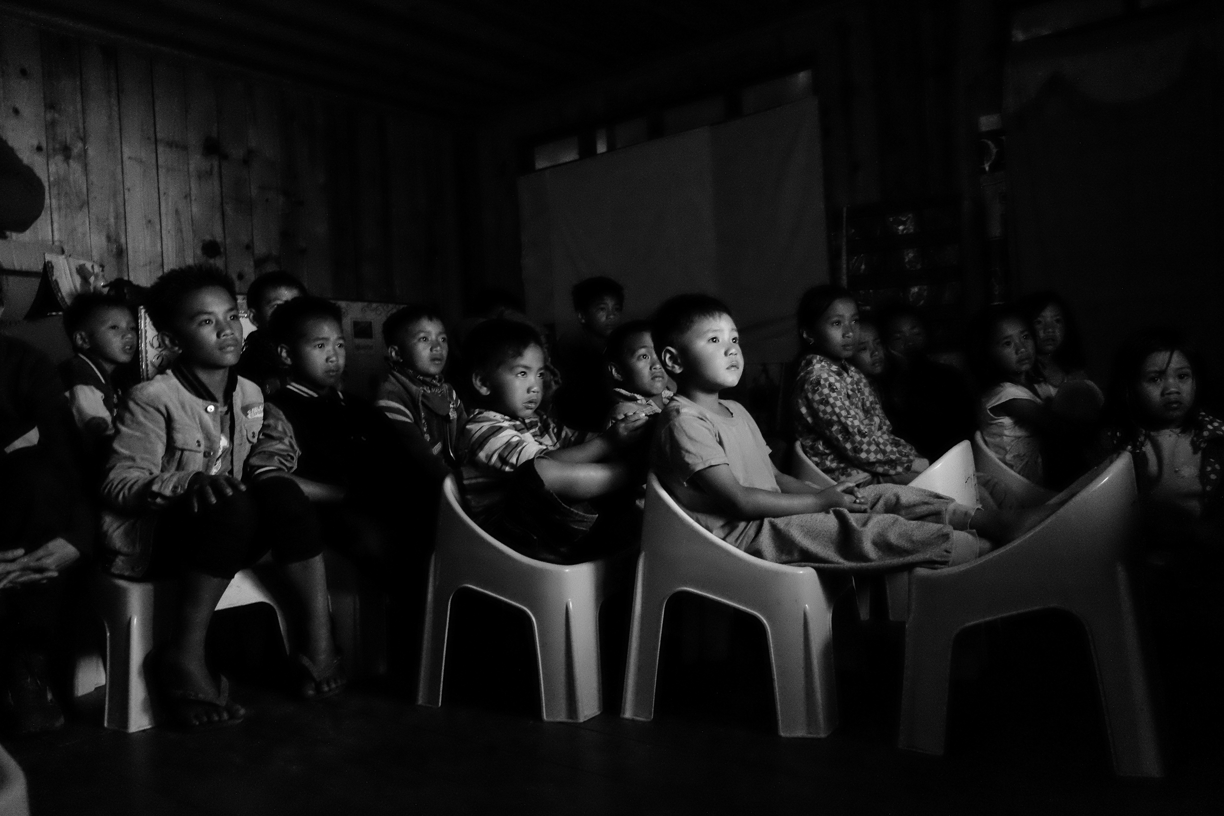 During a film-showing at Mt. Pulag Elementary School. Mt. Pulag Elementary School, Kabayan, Benguet.
