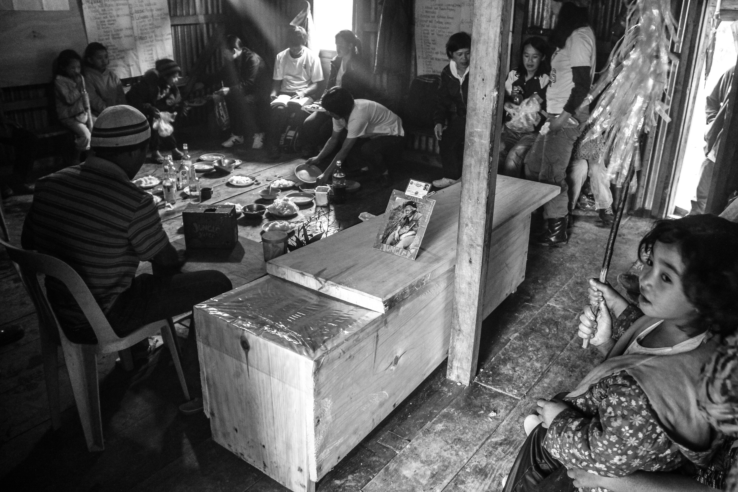 Residents attend a funeral in Kabayan, Benguet. Lebeng, Kabayan, Benguet.