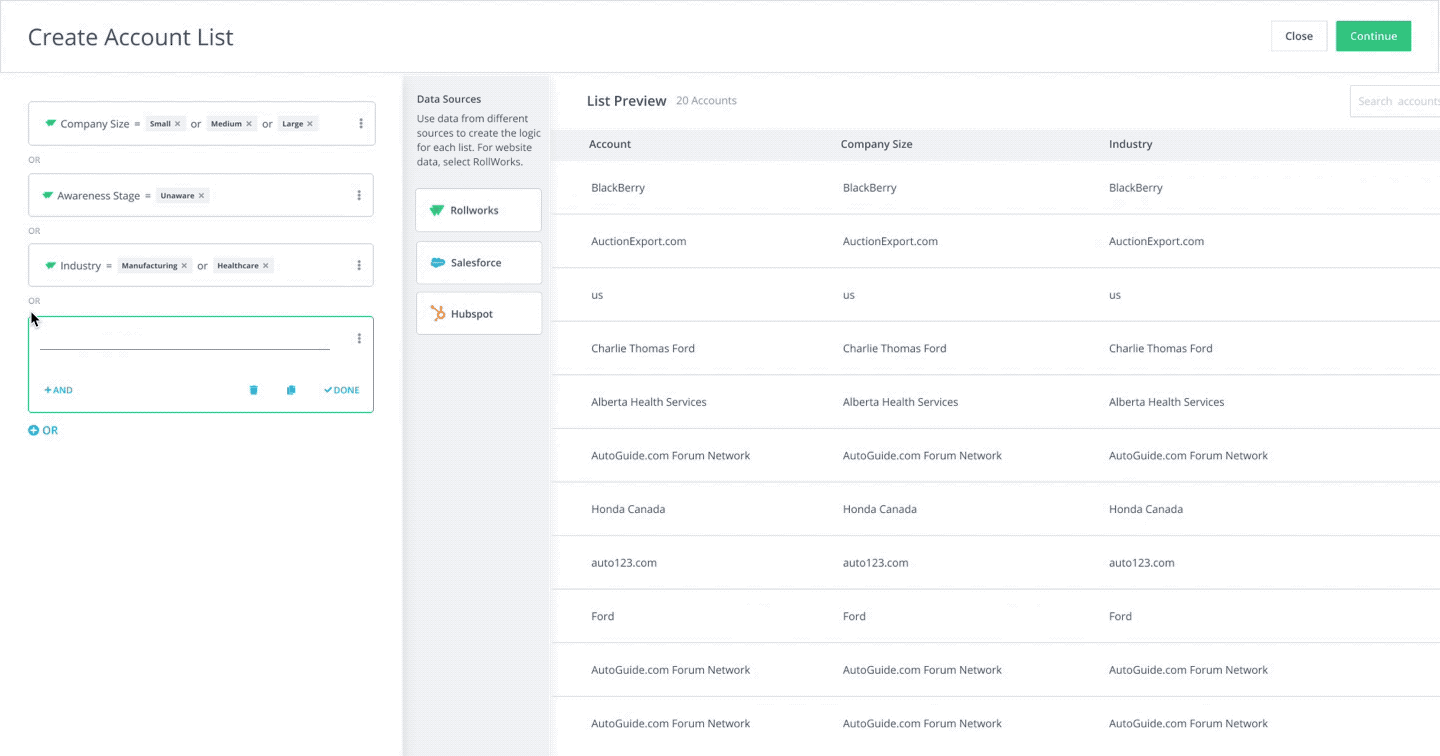 For the first version, I designed a center panel with keyboard/typehead support. This design removed the need for a dropdown on every input making it easier to browse a large set of nested options, display errors, and provide a lot of information wi…