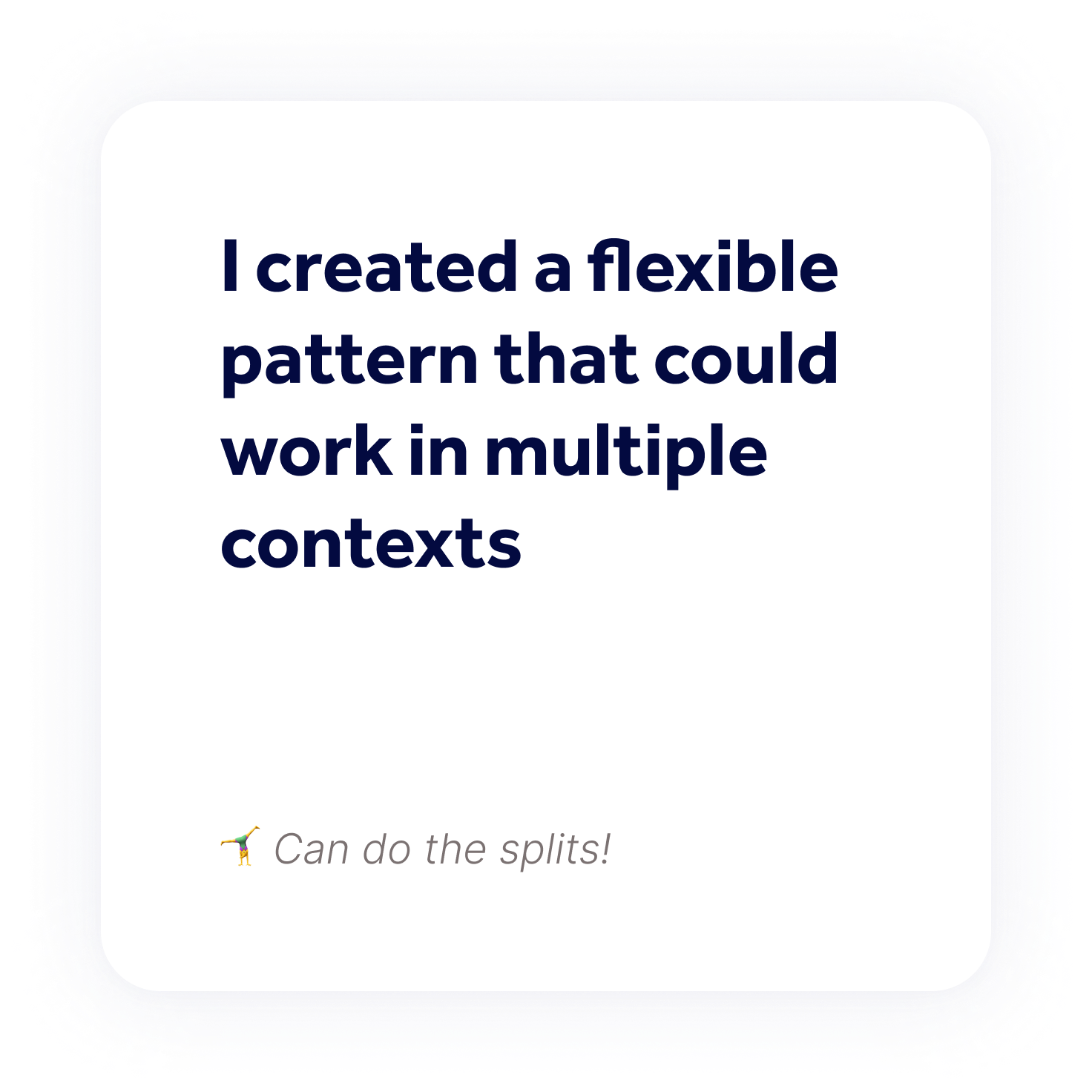I created a flexible pattern that could work in multiple contexts