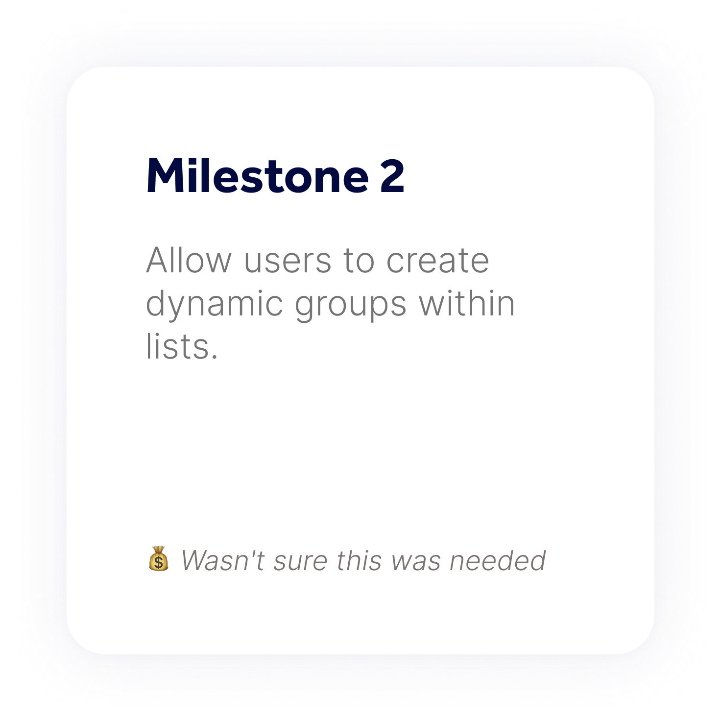 Allow users to create dynamic groups within lists.