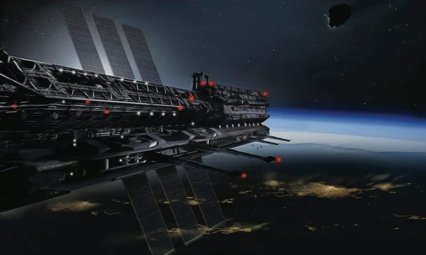 Image: Asgardia Project, concept art of space junk shield by James Vaughan