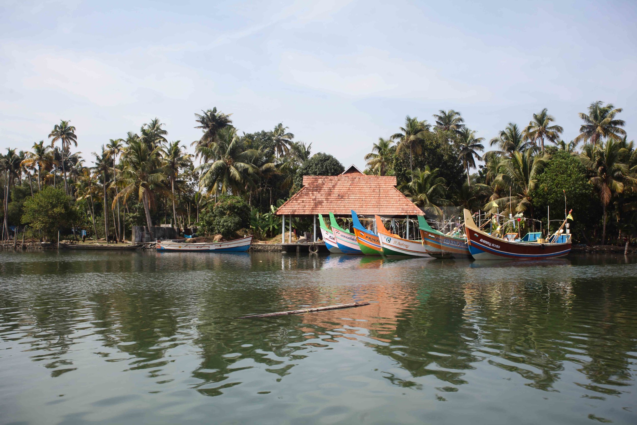 fishing boats on the backwaters