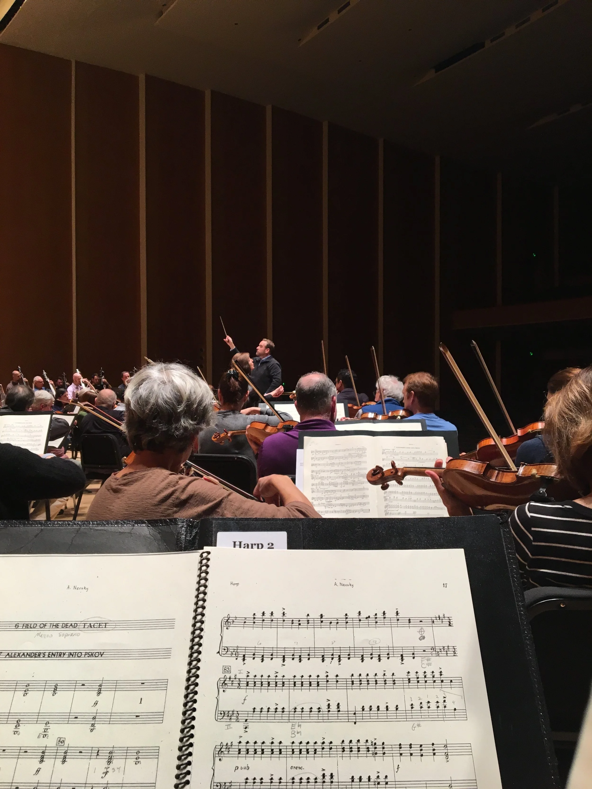  "Alexander Nevsky Cantata" rehearsal with world renowned mezzo soprano, Lucille Beer. 