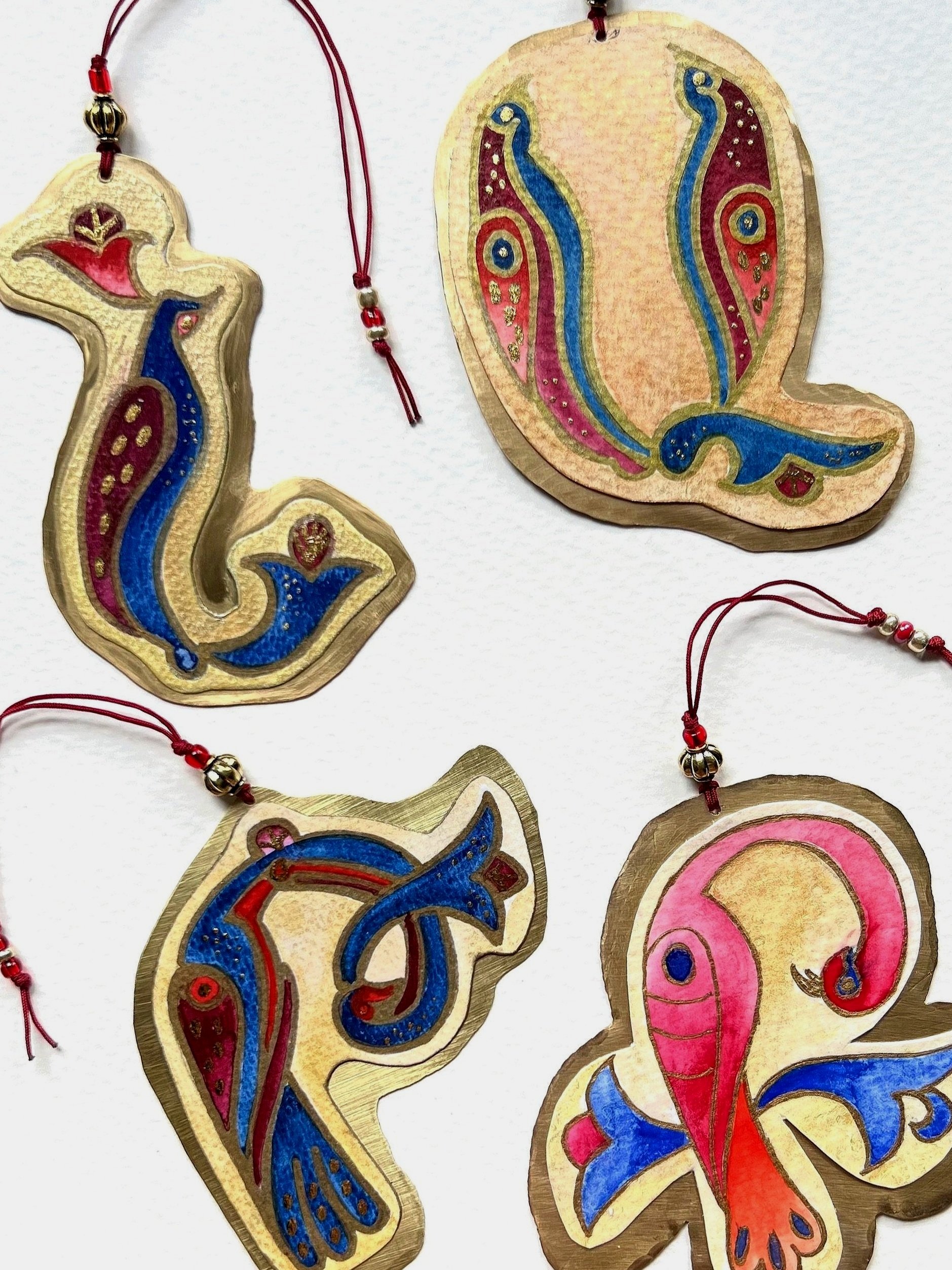 Armenian Bird Letter Ornaments