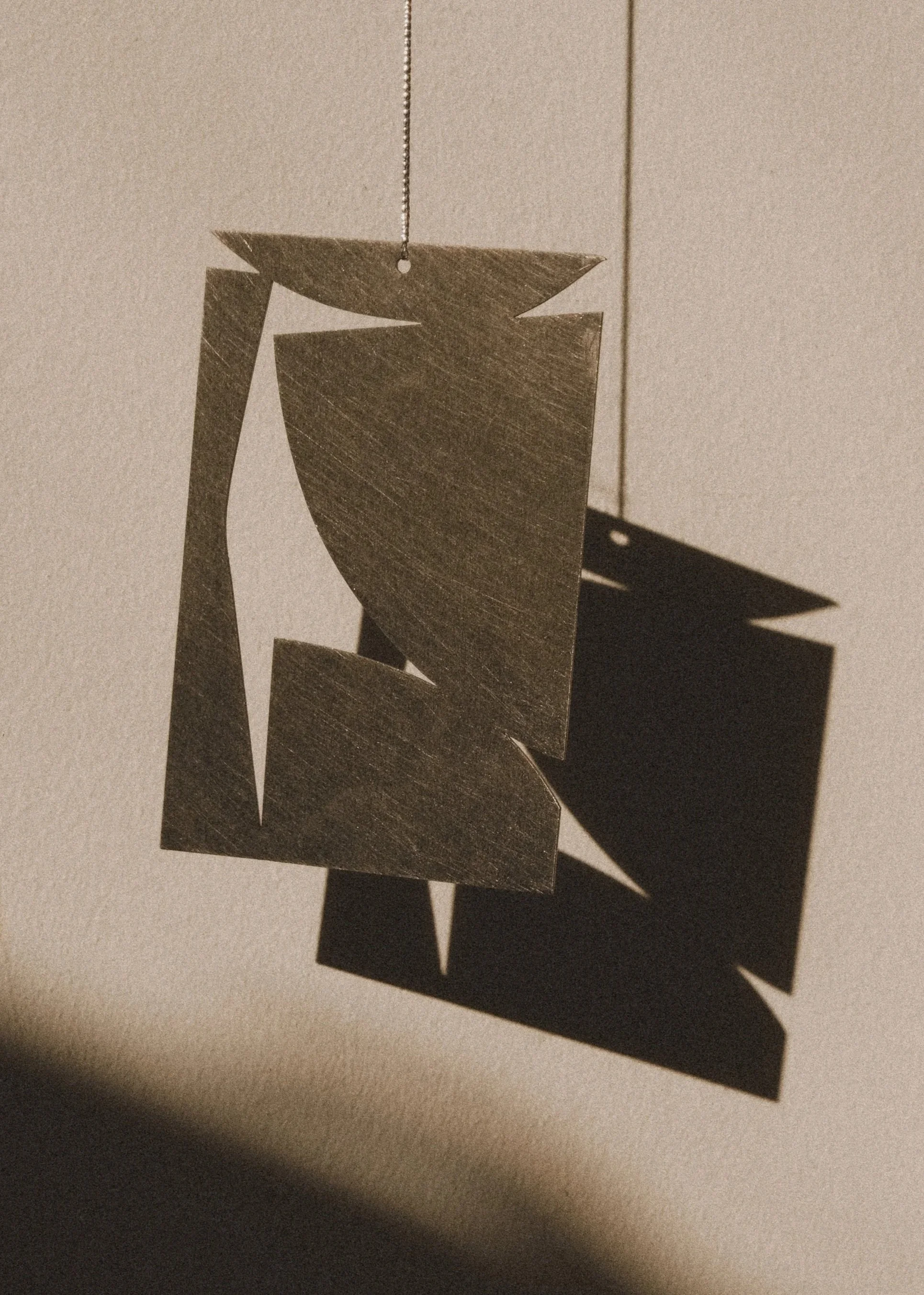 Brushed Steel Decorations in abstract forms created by House of Quinn