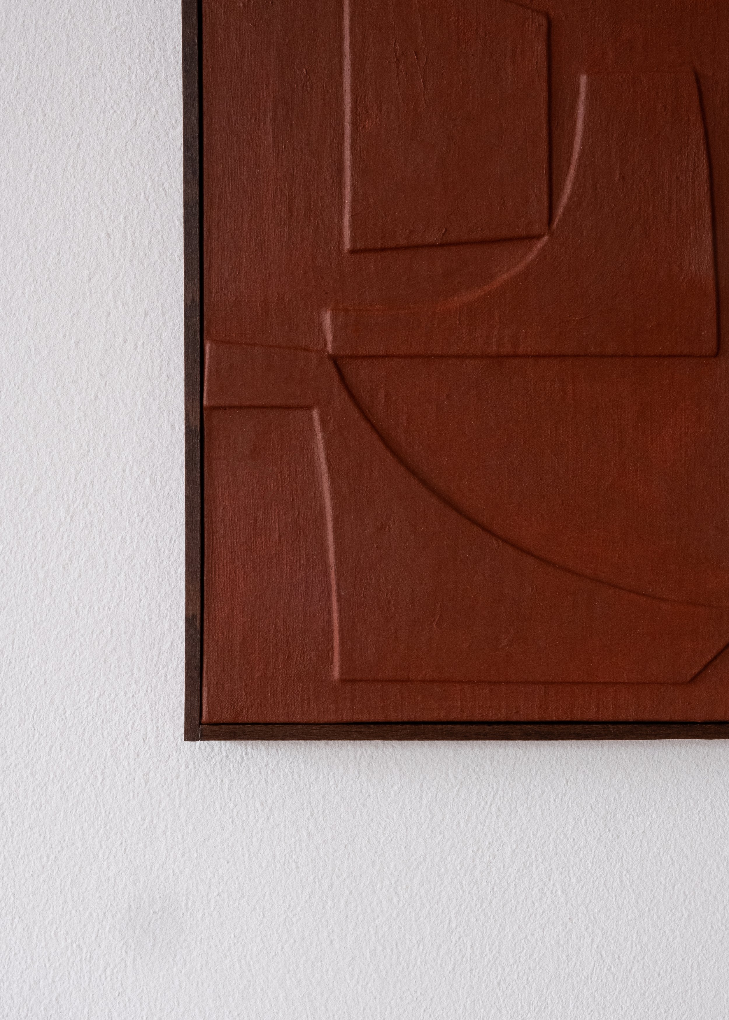 Painted Abstract work in Red Brick Tones by Julius Arthur of House of Quinn