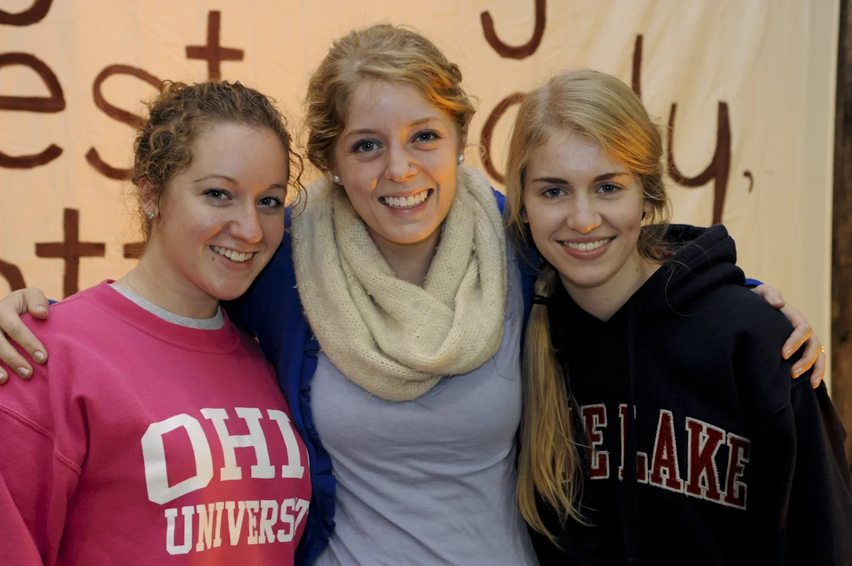 Me with Rachel and Sarah, two of my disciples, at Fall Retreat. 