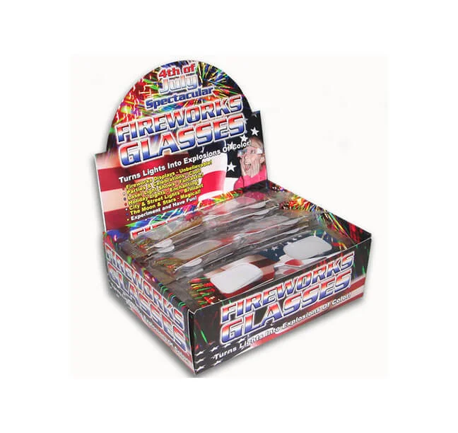 American Flag Fireworks Glasses - Retail Display Box    Shop Here