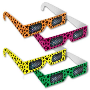 Assorted Neon Stars Fireworks Glasses     Shop Here