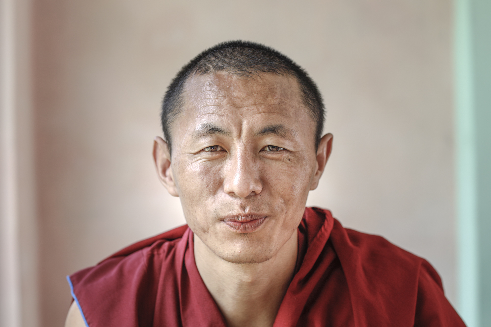 Lo Sang, a Tibetan monk and refugee in exile.