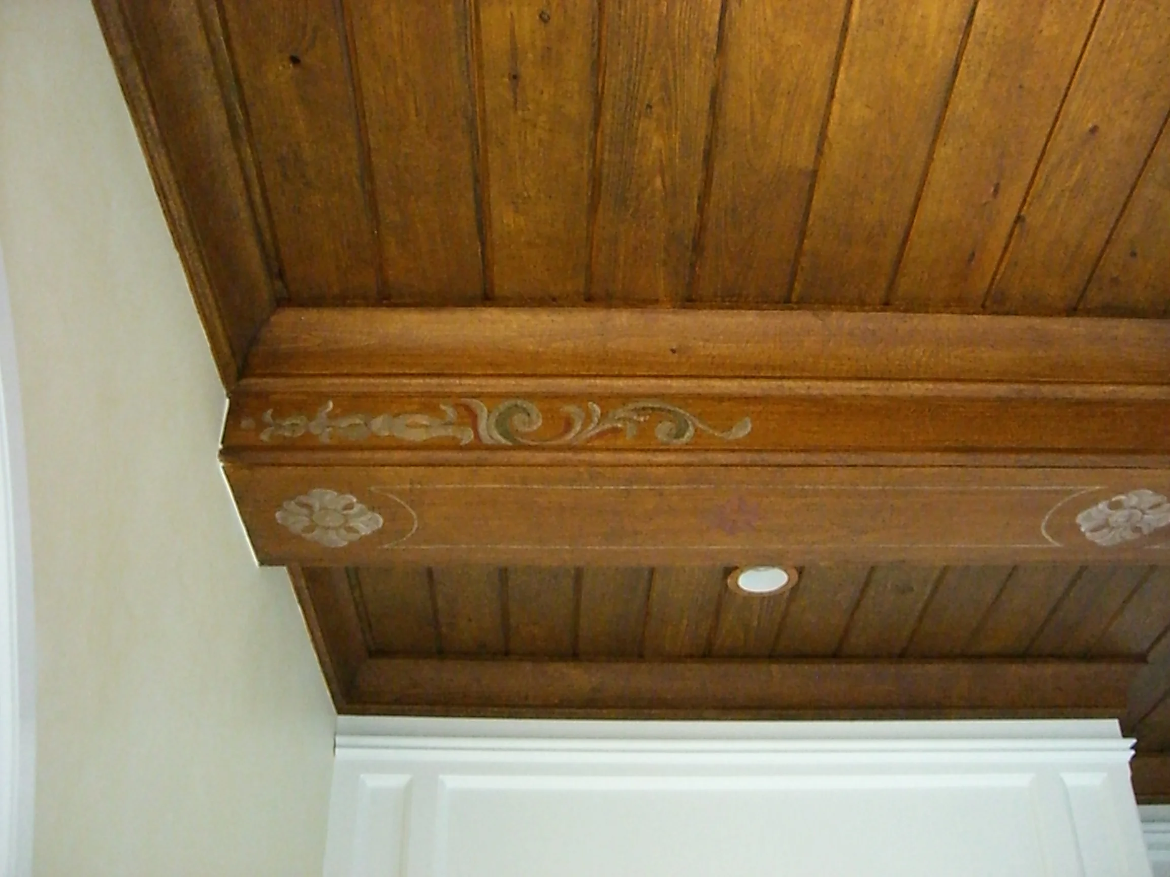 hand painted wood ceiling - palm beach res.