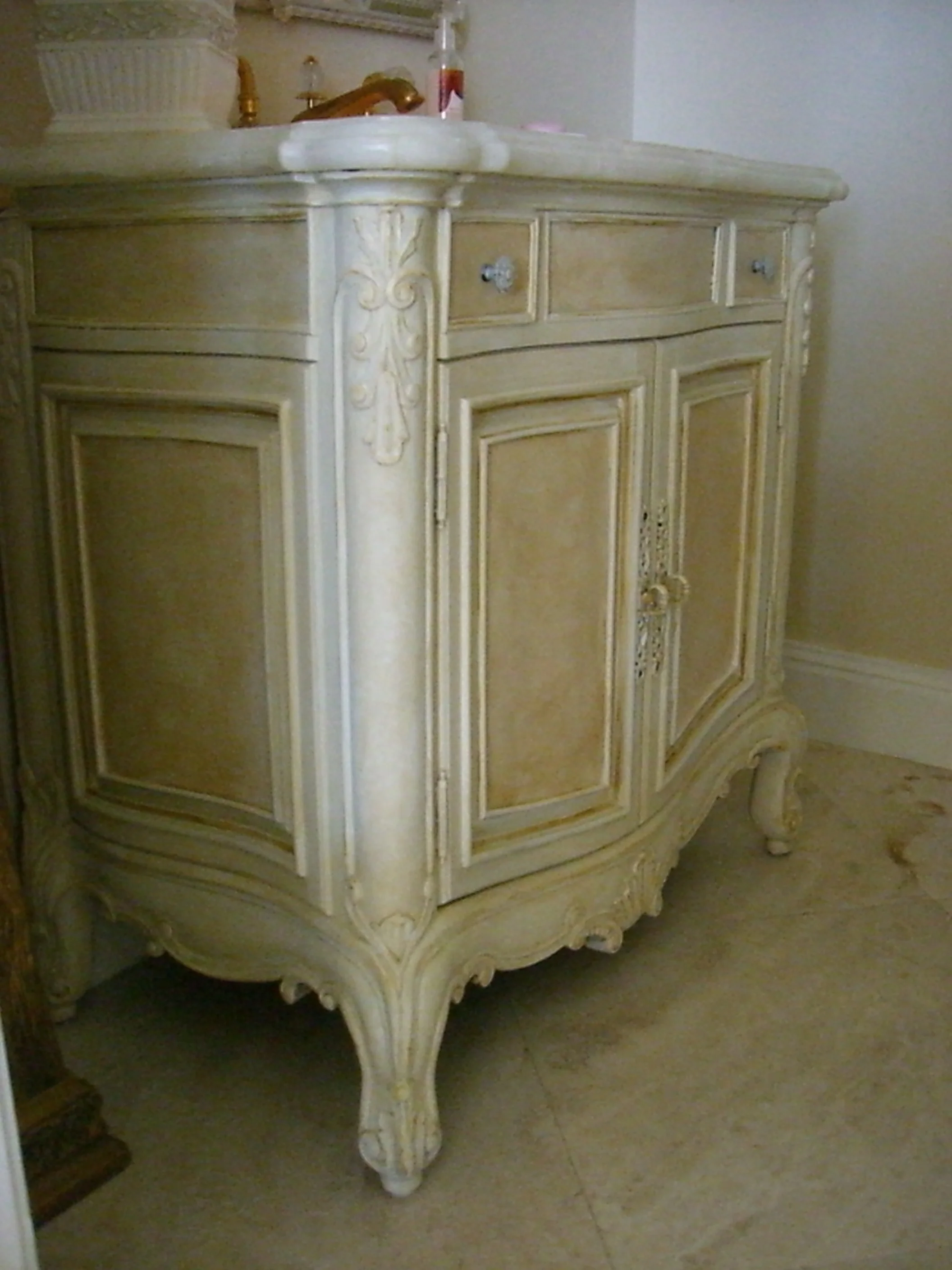 hand painted vanity