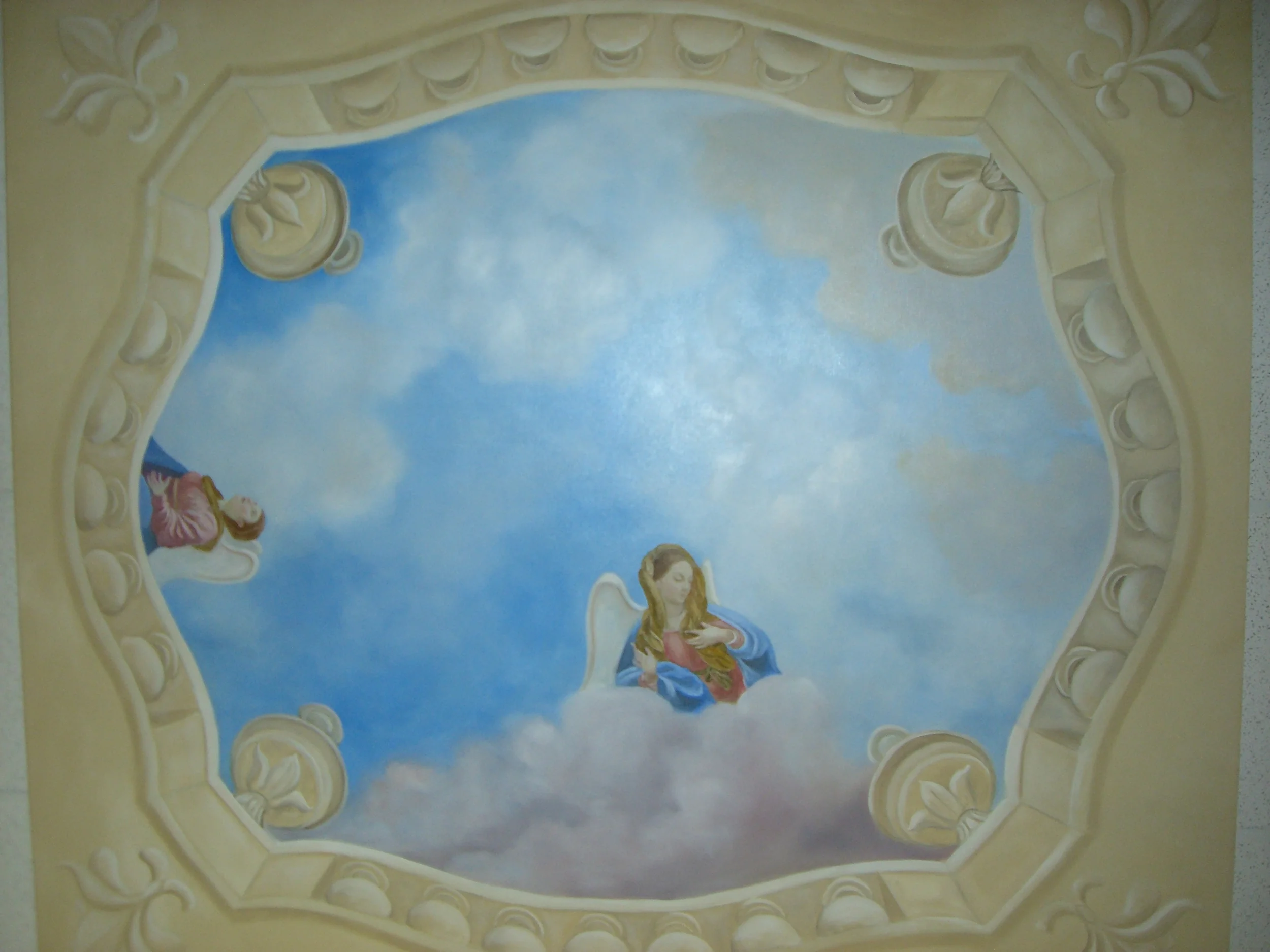 angel's awakening ceiling mural - palm beach gardens