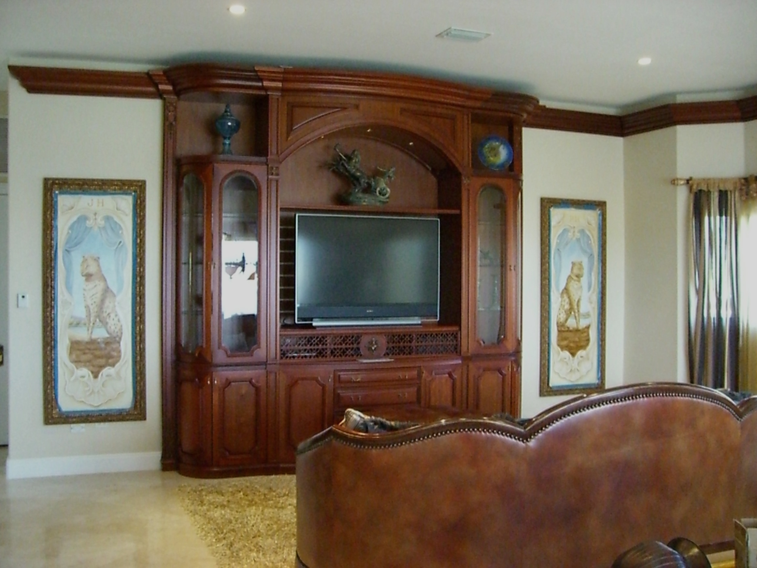 two leopard murals - cayman isle res.