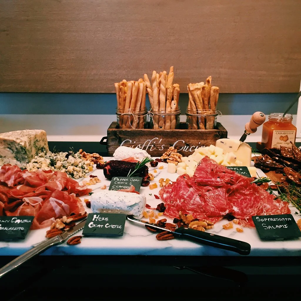 Gorgeous spread provided by Cioffi's Meat Market & Deli for Von Bon Apparel Party