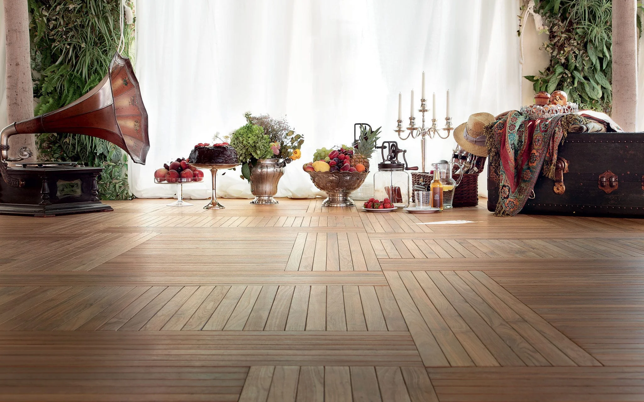 Teak Quadrone by Listone Giordano Vancouver Hardwood Flooring
