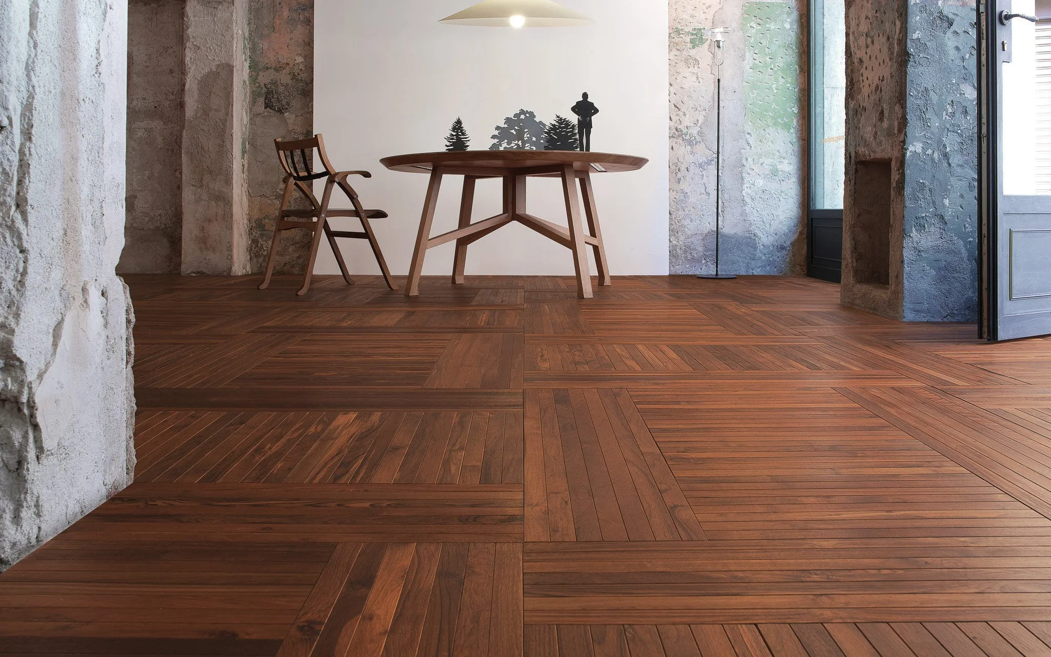 Teak Quadrone by Listone Giordano Vancouver Hardwood Flooring