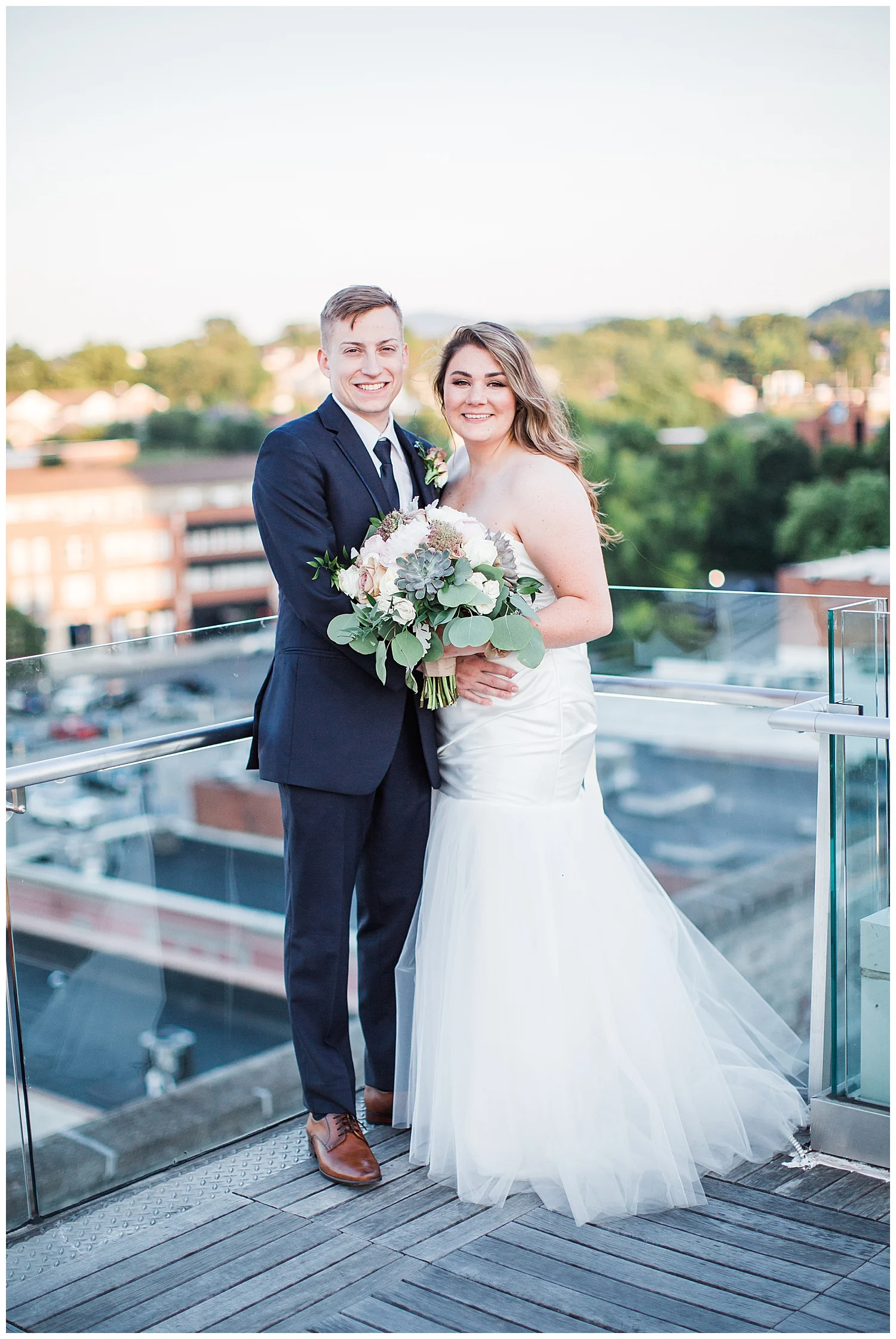 Chris + AnneMarie | The Penthouse at Center in the Square Wedding | Roanoke, Virginia