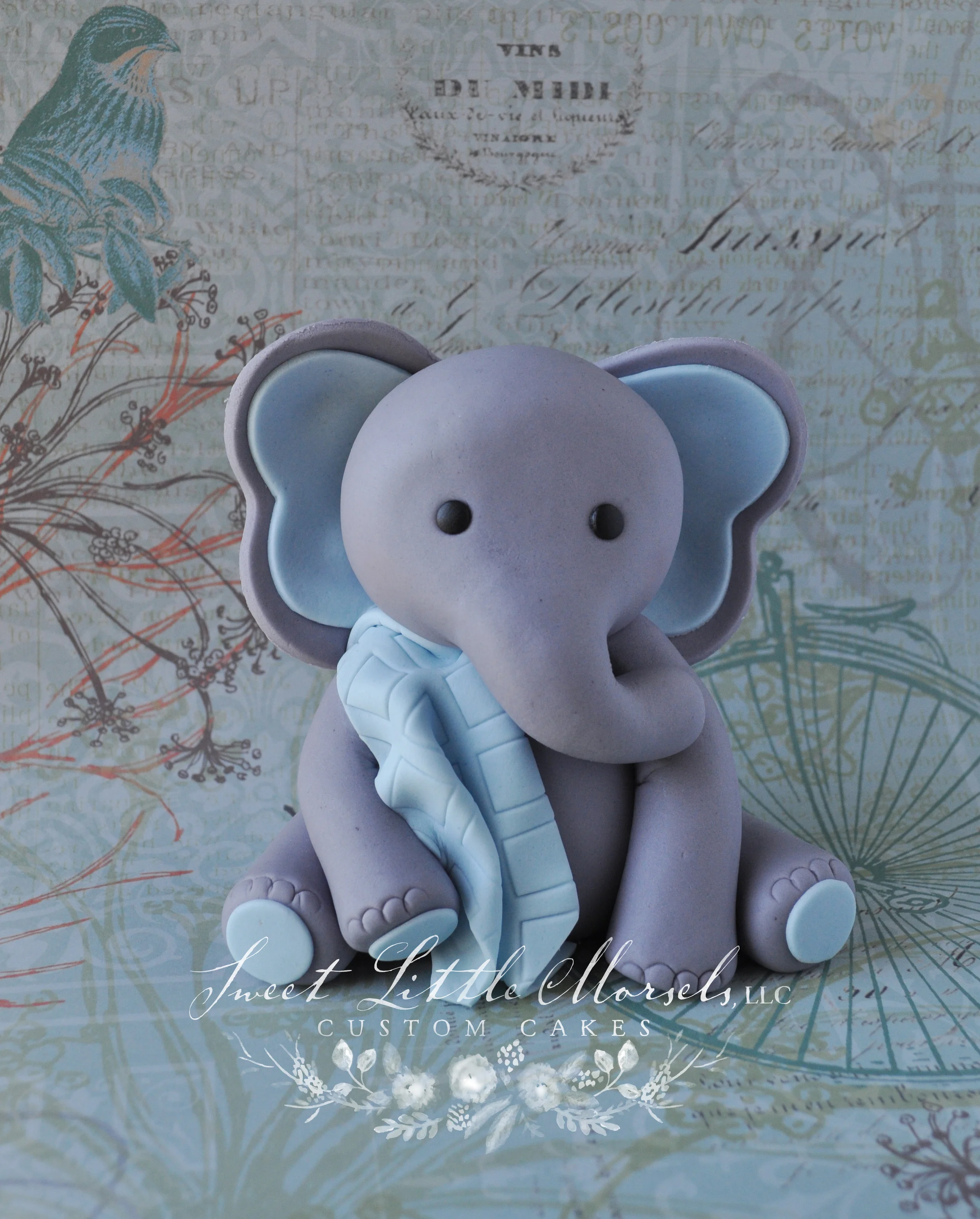 elephant cake topper boy