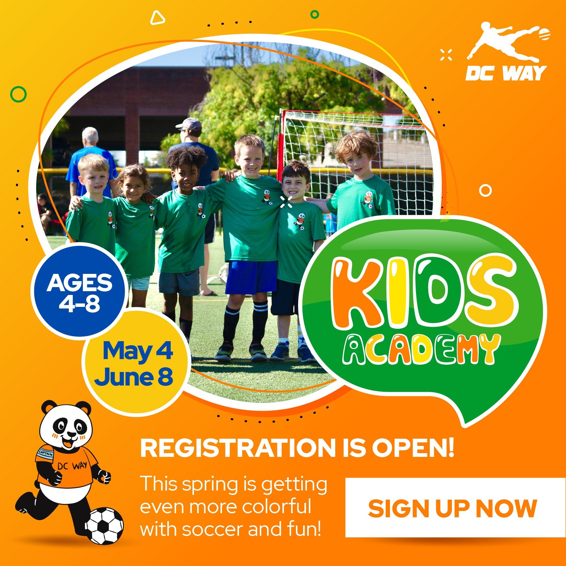 Registration is open for the second spring cycle of Kids Academy! 🎉 
 
☀️What better way to embrace the joys of spring than with some Saturday soccer fun?🌼

Join us for fun-filled Saturday mornings under the sunny skies and witness your child's gro