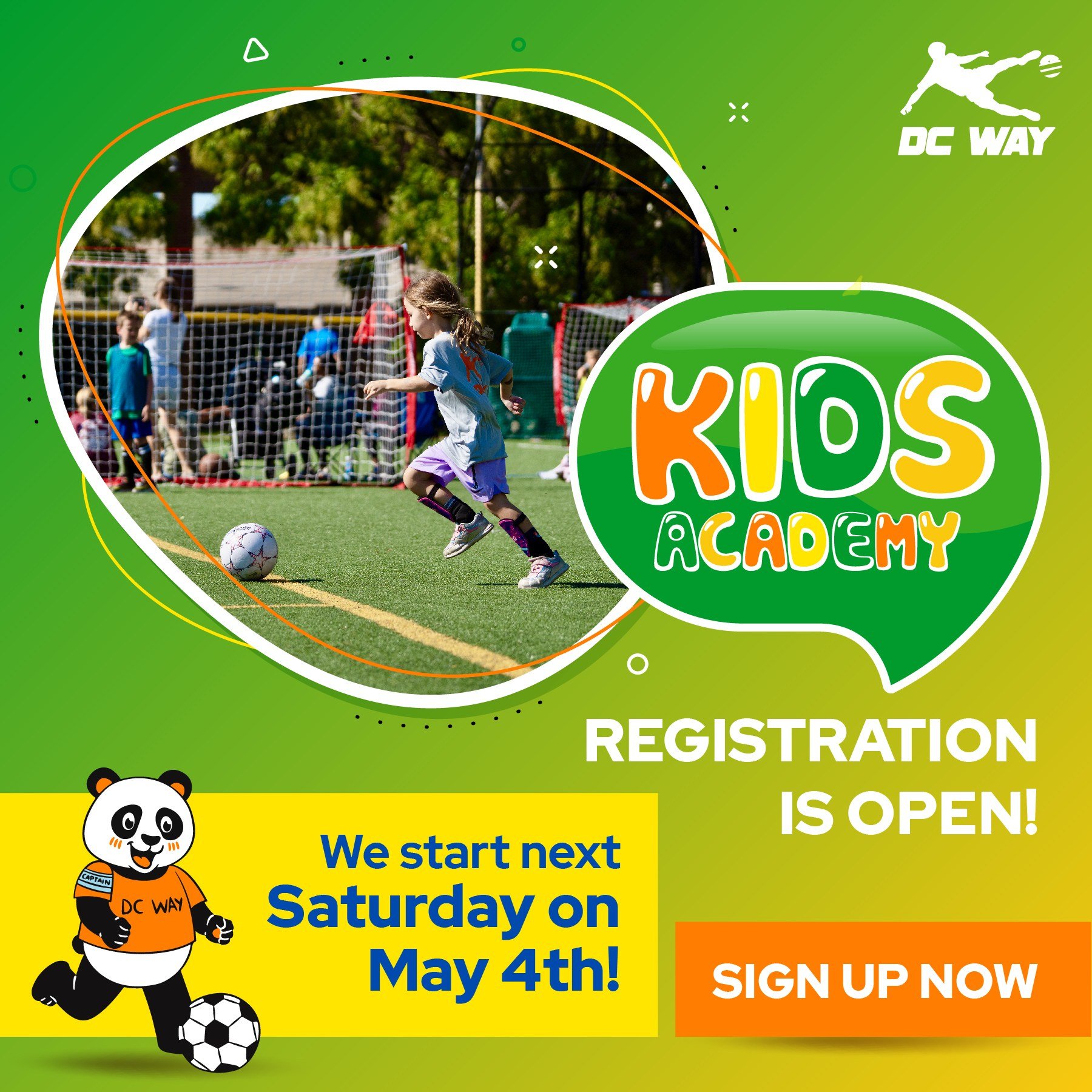 Kids Academy Adventure starts next Saturday! 🌟 Don't miss out on the fun &ndash; secure your child&rsquo;s spot today! ⚽️
 
Let's ignite your child's passion for soccer and embark on an unforgettable journey of skill-building, teamwork, and fun! 🚀 