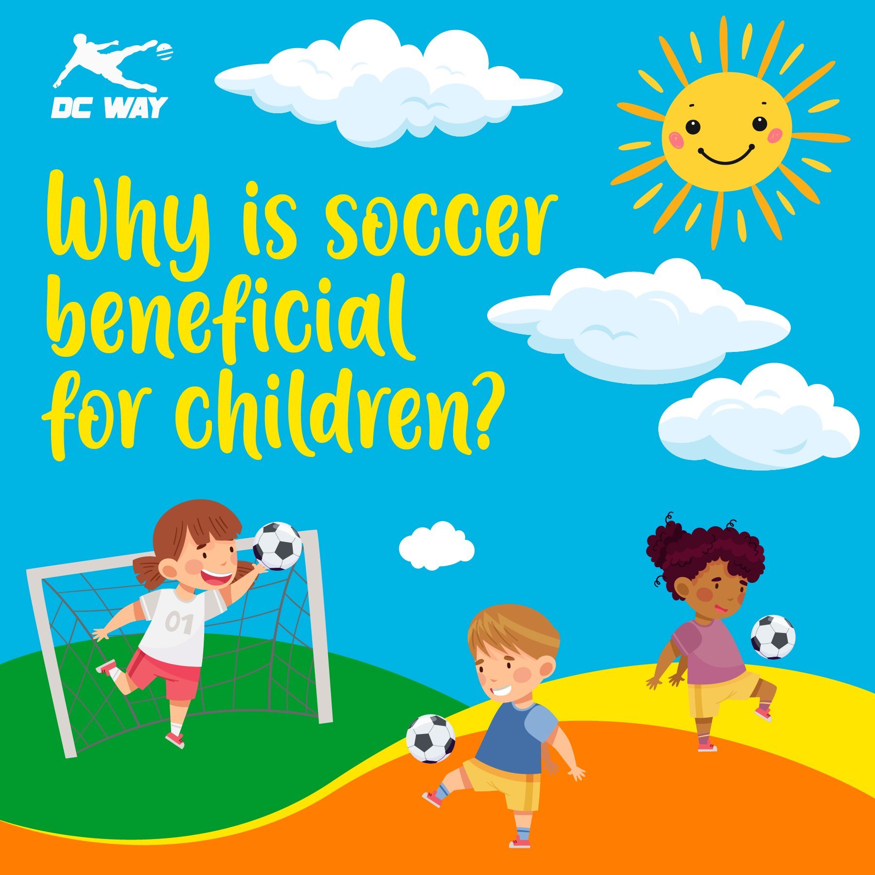 Are you looking for an activity that can enrich your child's life in countless ways? Soccer might just be the perfect fit! 🧡⚽️ Here are just a few reasons:
 
1️⃣ Builds teamwork skills 👯&zwj;♀️
2️⃣ Improves physical fitness 🏃&zwj;♂️ 
3️⃣ Enhances 