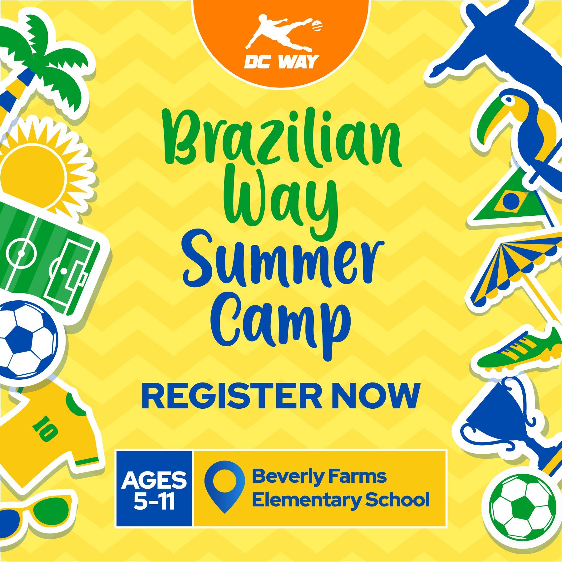 Have you ever imagined immersing yourself in the spirit of Brazil while refining your soccer skills? 🇧🇷 Introducing our Brazilian Way Summer Camp - where soccer meets culture - an unforgettable experience for ages 5-11! 🌟
 
From arts and crafts to