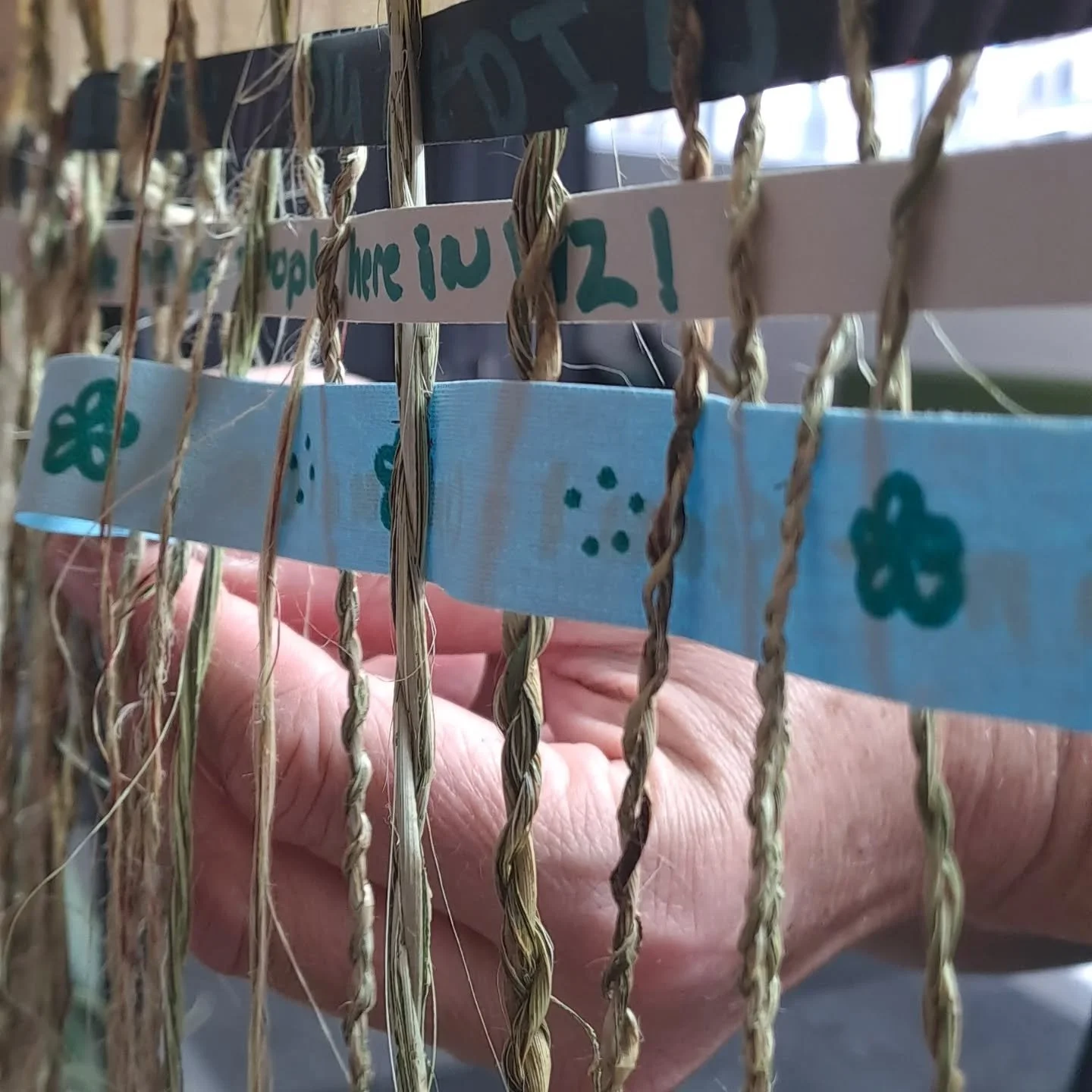 My beautiful friend Fleur Williams (Senior bookbinding technician at AUT Ubiversity art and design school) created a community installation for BIND25. It was a joy to watch her from my trade table, as she drew people together to share in their exper