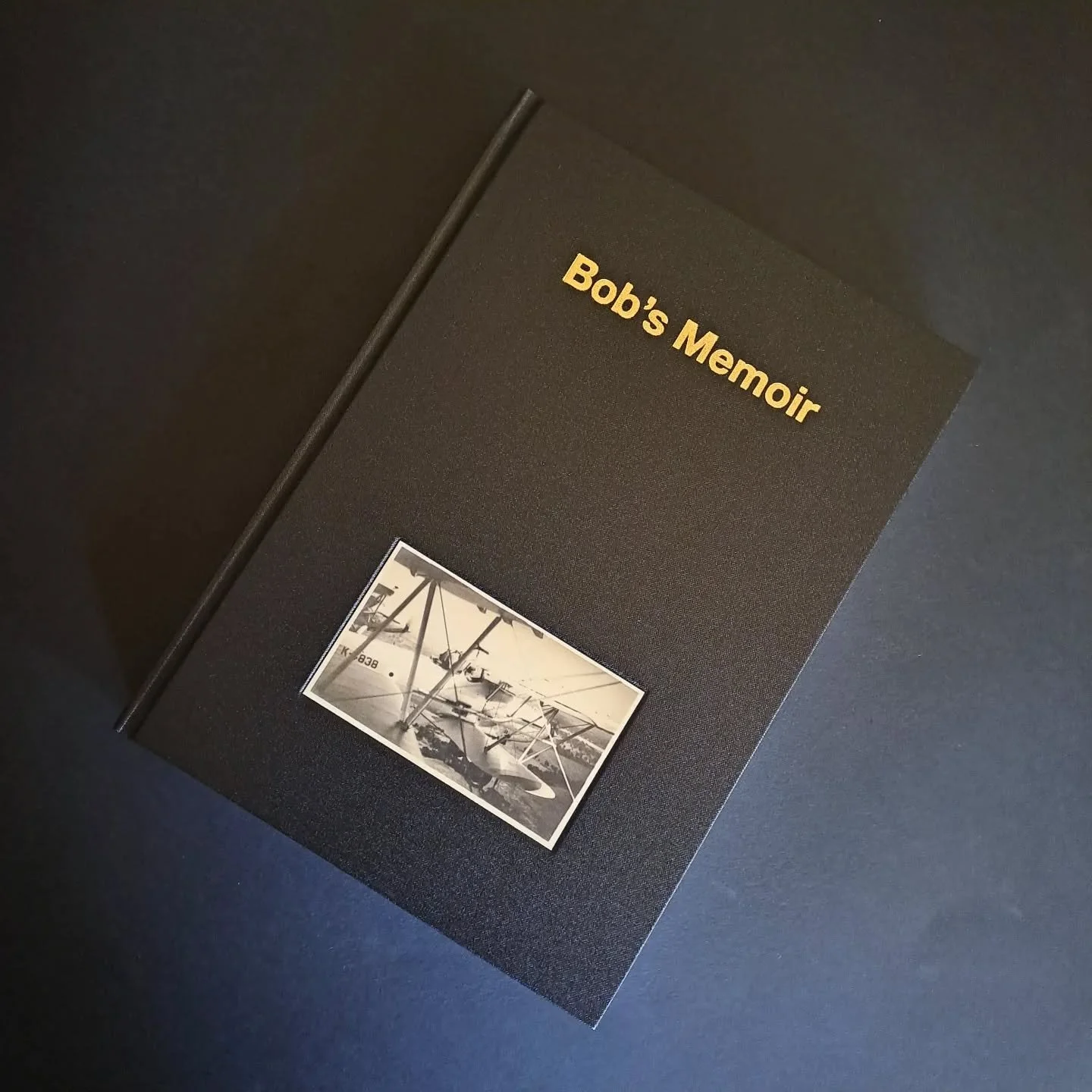 "Bob's Memoir" written, compiled, designed and printed by his son Alan. Alan bound one copy in a 1:1 tuition with me, before entrusting me with a run of 5. 

Thank you for letting me make fornyou and being to keen to learn the whole process